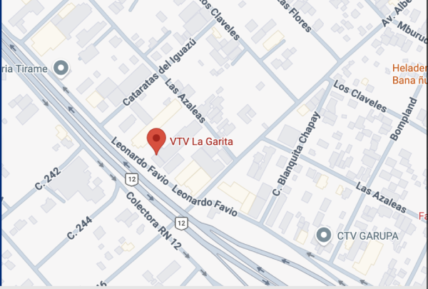Mapa de ubicación de VTV La Garita